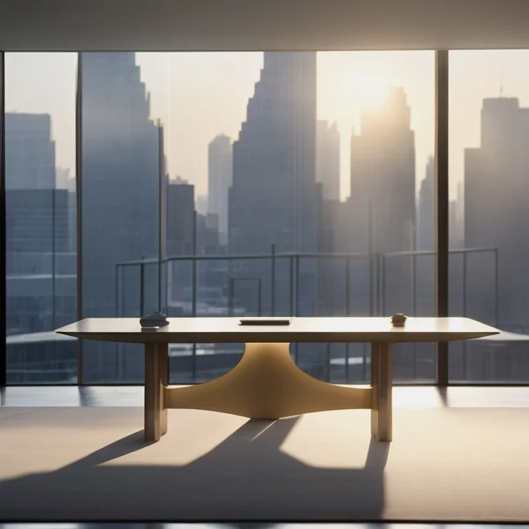 director meditating in office space